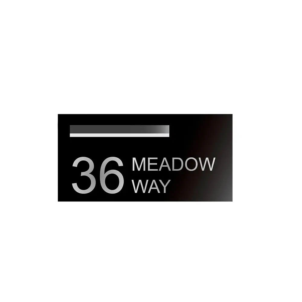 Black powder coat Letterbox faceplate